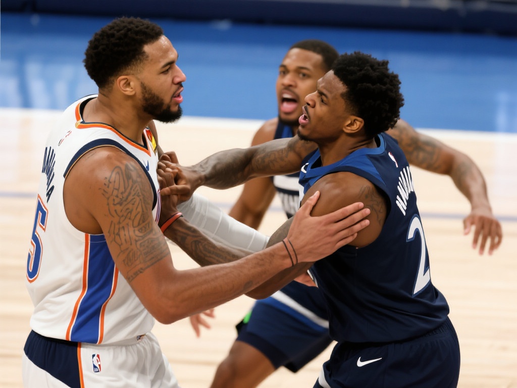 亚当斯与芬尼-史密斯场上纠缠险酿冲突,转瞬化敌为友 在篮球赛场上,激烈的对抗往往伴随着情绪的